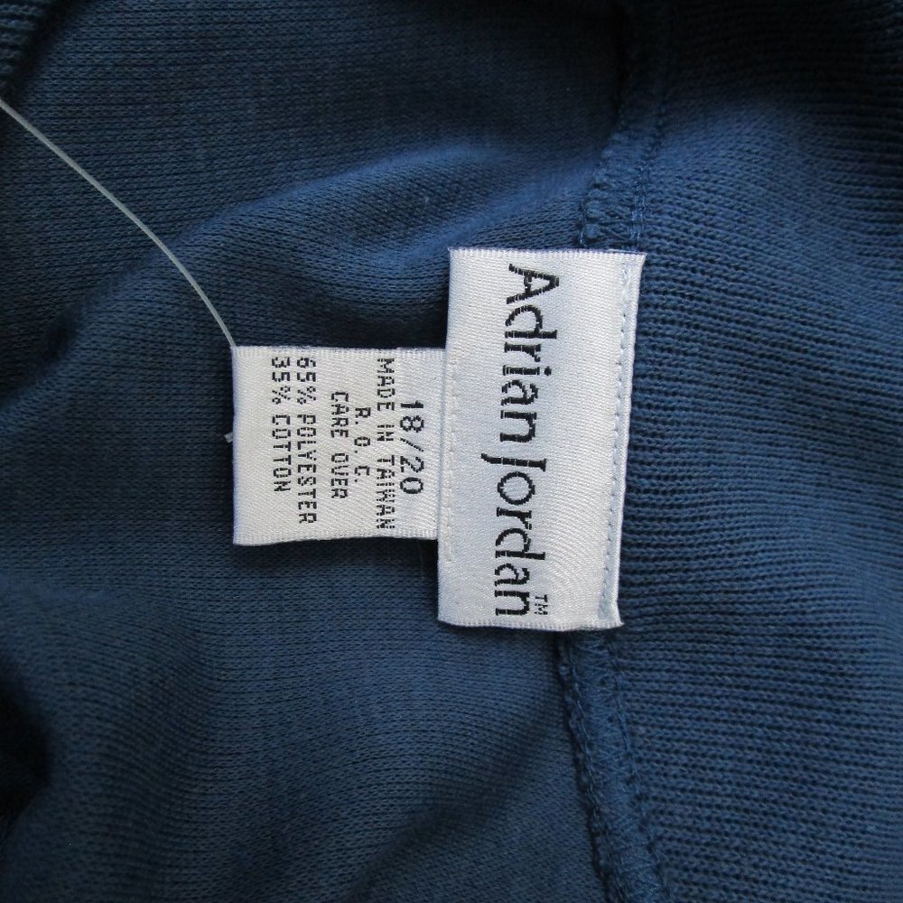 Adrian Jordan Vintage Sweater Dress 18/20 Old Stock Tags Blue New with tags - Picture 6 of 6